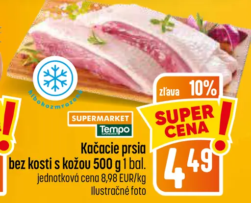Kačacie prsia bez kosti a kože