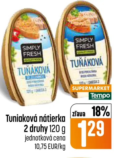 Simply Fresh Tuniaková nátierka – 2 druhy