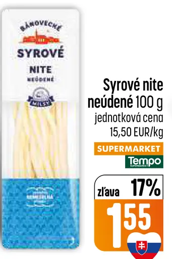 Syrové nite neúdené