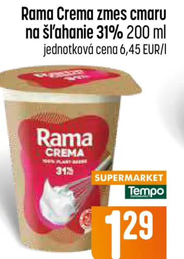 Crema zmes smotany na šľahanie 31 %