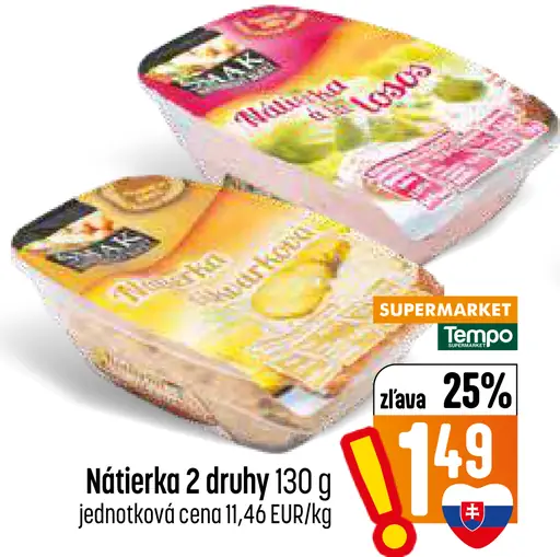 Lunex nátierka, 2 druhy