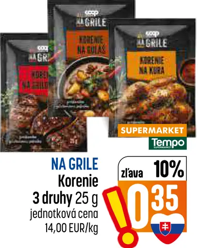 Korenie na grile