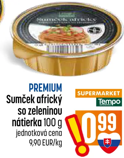 Sumček africký so zeleninou nátierka
