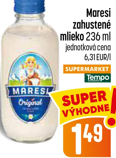 Maresi zahustené mlieko