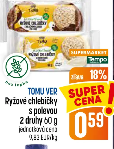 Tomu Ver ryžové chlebíky s polevou