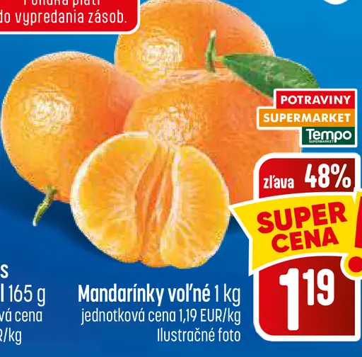 Mandarínky voľné