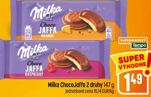 Milka Choco Jaffa sušienky 2 druhy