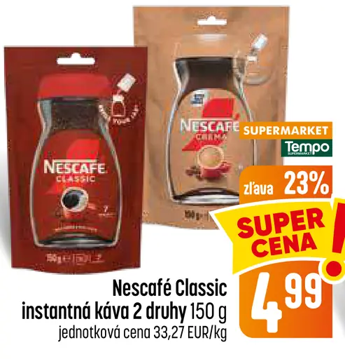 NESCAFÉ CLASSIC, instantná káva