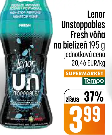 Lenor Unstoppables Fresh vôňa na bielizeň