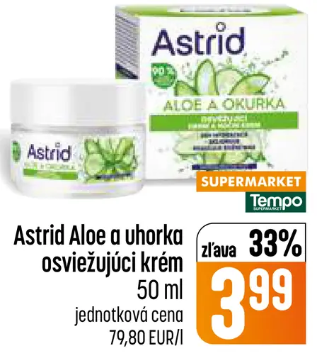 Astrid Aloe a uhorka osviežujúci krém