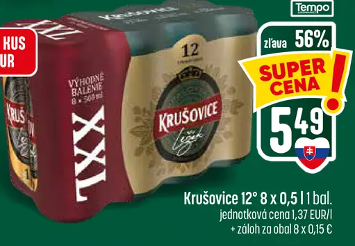 Krušovice 12° pivo