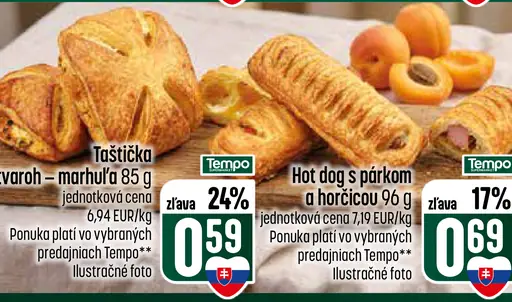 Taštička tvaroh-marhuľa