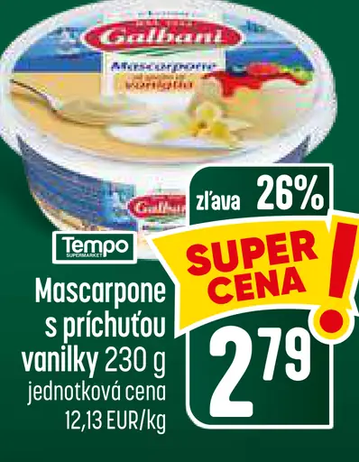 Mascarpone s príchuťou vanilky