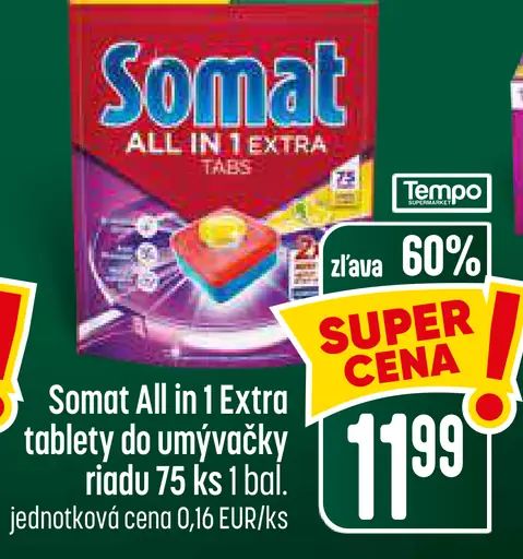 Somat All in 1 Extra tablety do umývačky riadu
