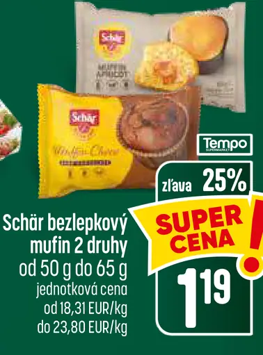 Schär bezlepkový muffin, 2 druhy