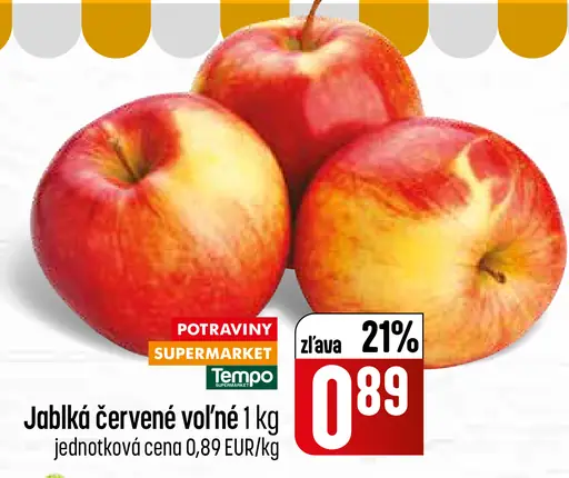 Jablká červené voľné