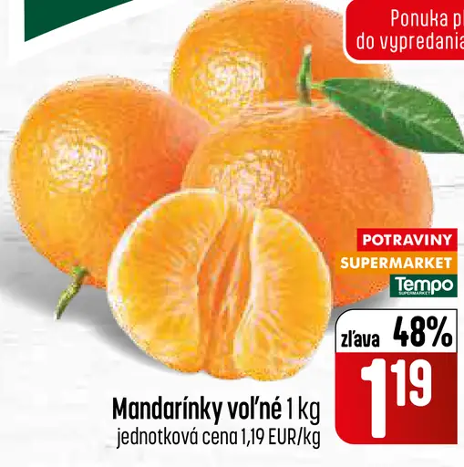 Mandarínky voľné