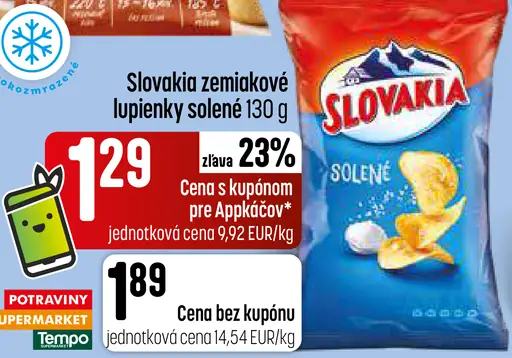 Slovakia zemiakové lupienky solené