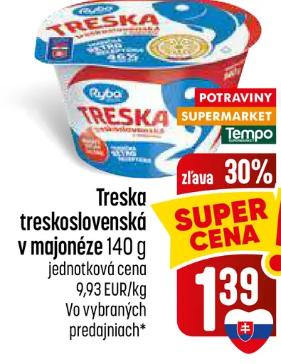 Treska treskoslovenská v majonéze