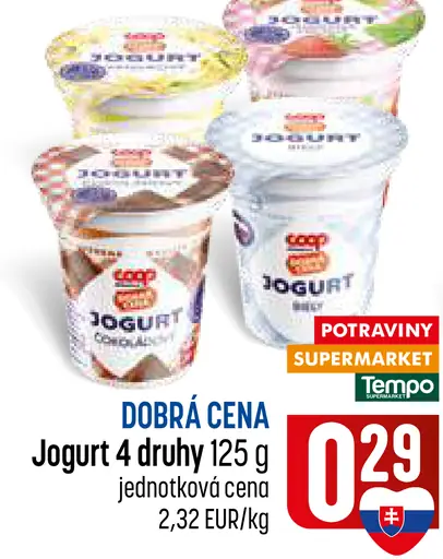 COOP Jogurt rôzne druhy