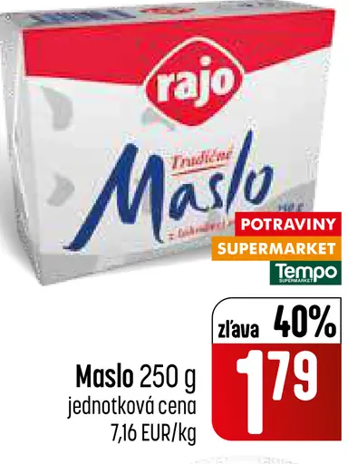 Rajo Tradičné maslo z lahodnej smotany