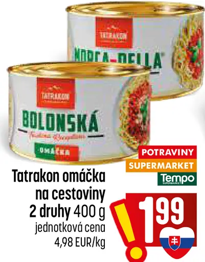 Tatrakon omáčka na cestoviny