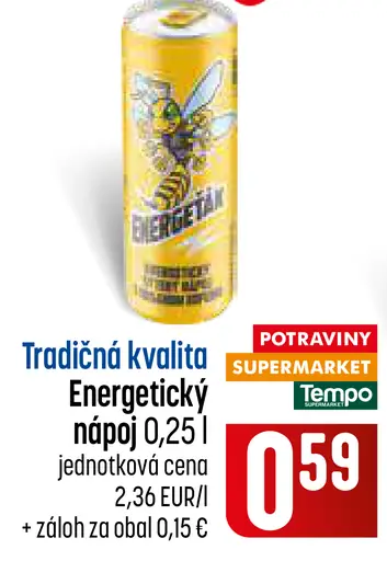 Energetický nápoj – tradičná kvalita