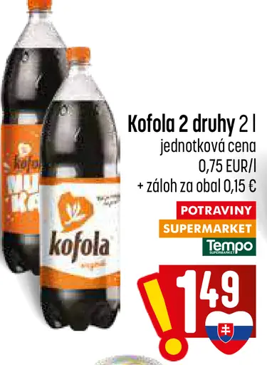 Kofola rôzne druhy
