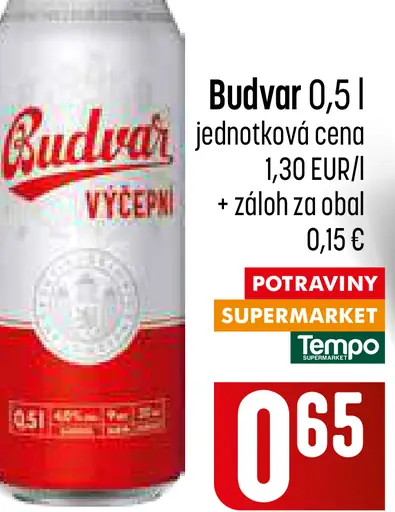 Budvar plechovka