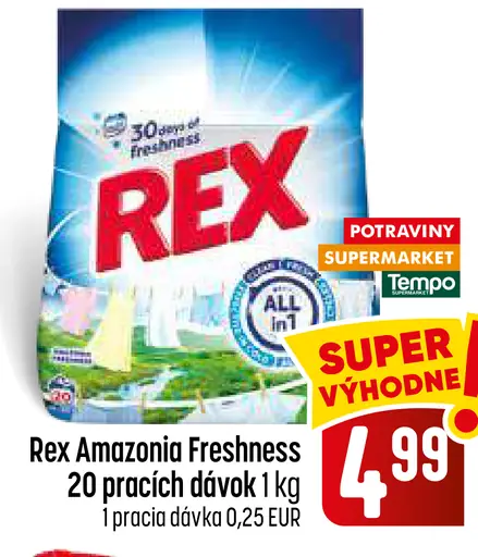 Rex Amazonia Freshness prací prášok