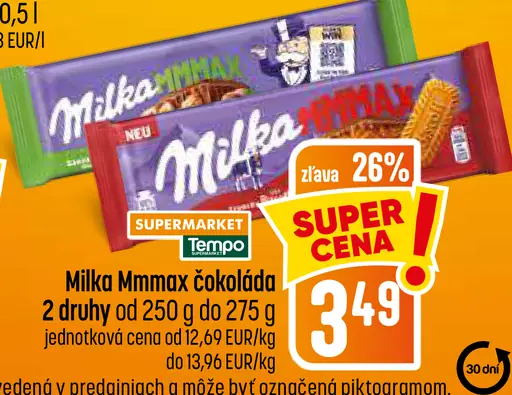 Mmmax čokoláda, 2 druhy