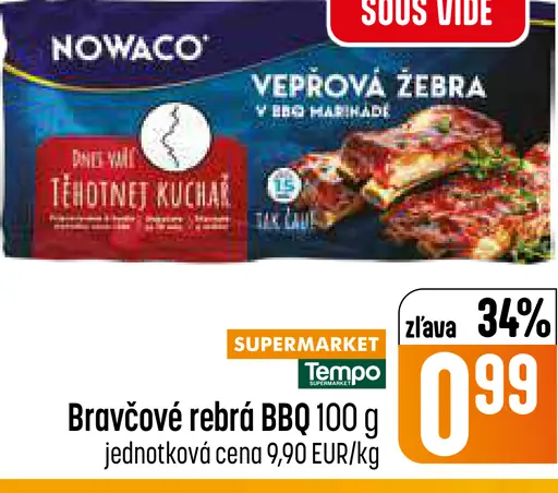 Nowaco bravčové rebrá BBQ