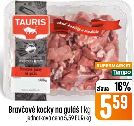 Bravčové kocky na guláš