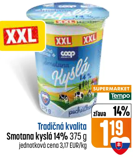 Tradícia kvalita smotana kyslá 14 %