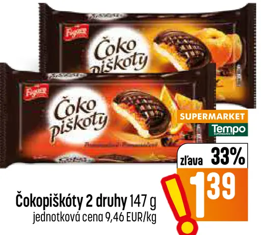 Čokopiškóty, 2 druhy
