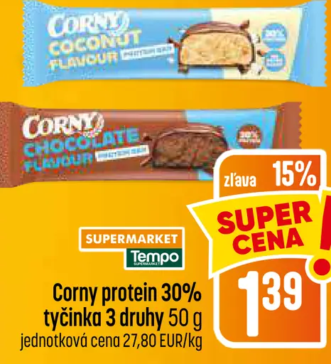 Corny proteinová tyčinka – 3 druhy