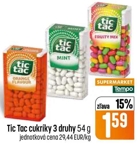 Tic Tac cukríky rôzne druhy
