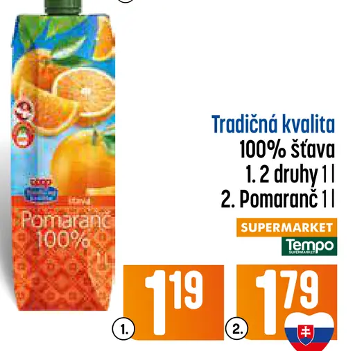 Pomarančová 100 % šťava