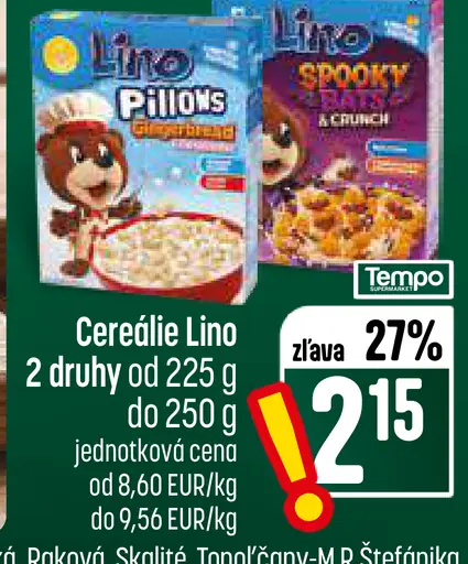 Cereálie Lino – 2 druhy