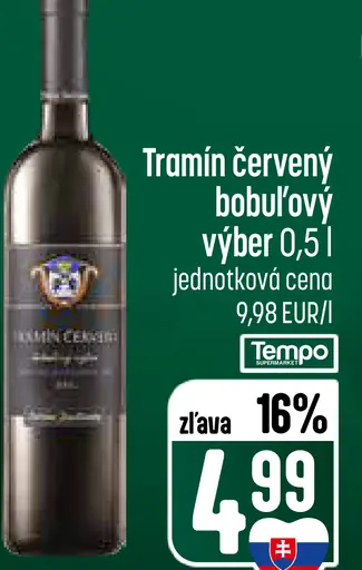 Tramín červený bobuľový výber