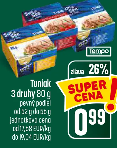 Tuniak, 3 druhy