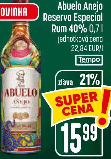 Abuelo Añejo Reserva Especial rum 40 %