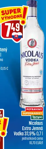 Nicolaus Extra jemná vodka 38%
