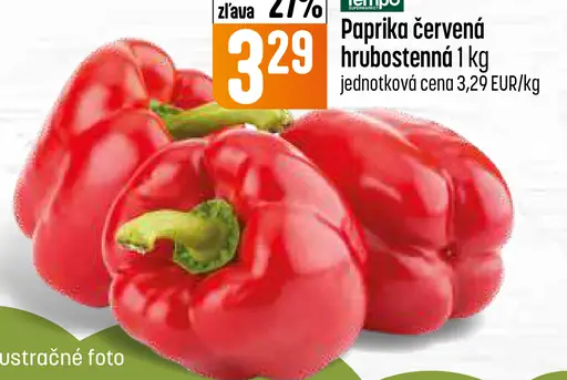 Paprika červená hrubostenná