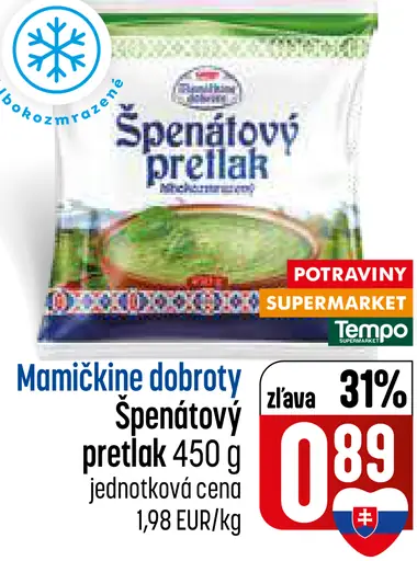 Mamičkine dobroty Špenátový pretlak