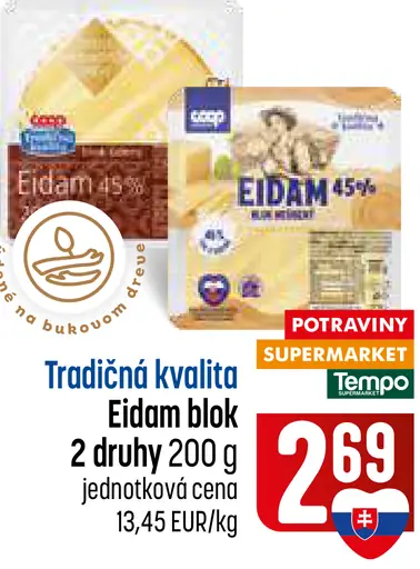 Tradičná kvalita Eidam blok 2 druhy