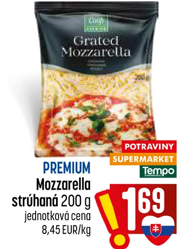 Premium strúhaná mozzarella