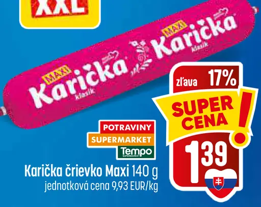 Karička črievko Maxi s ementálom