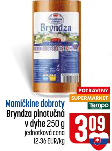Bryndza plnotučná v dyhe