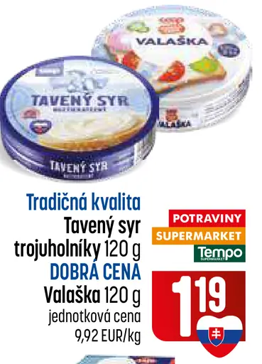 Valaška Tavený syr trojuholníky